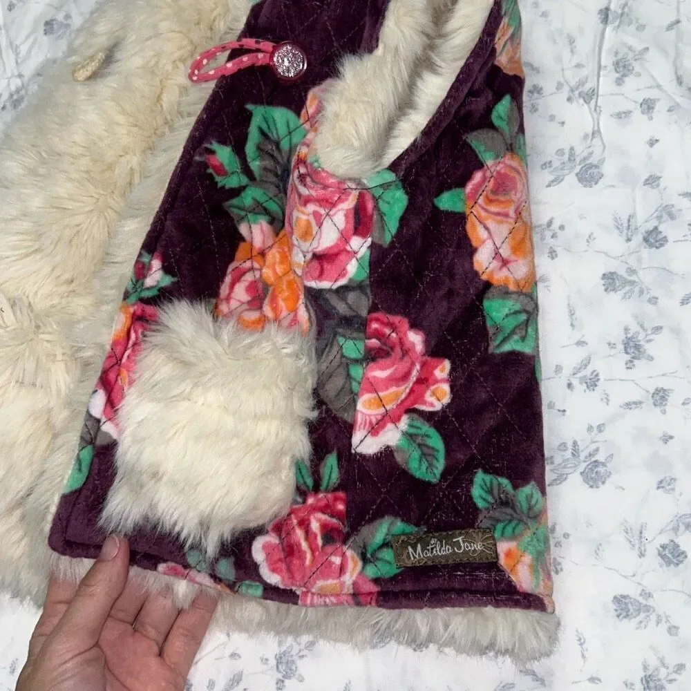 Matilda Jane Fur Floral Once Upon A Time Reversible vest 12-18